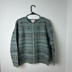 Vintage Talbots 100% wool cardigan sweater